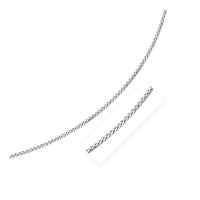 Sterling Silver Rhodium Plated Wheat Chain (3.20 mm) - Forever in Harmony