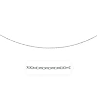 14k White Gold Pendant Chain with Textured Links (2.30 mm) - Forever in Harmony