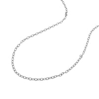 14k White Gold Pendant Chain with Textured Links (2.30 mm) - Forever in Harmony