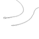 14k White Gold Pendant Chain with Textured Links (2.30 mm) - Forever in Harmony