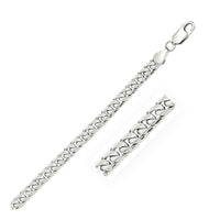 14k White Gold Solid Miami Cuban Bracelet (6.00 mm) | - Forever in Harmony