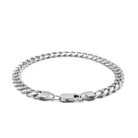 14k White Gold Solid Miami Cuban Bracelet (6.00 mm) | - Forever in Harmony