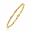 Fancy Weave Bangle in 14k Yellow Gold (3.00 mm) | - Forever in Harmony