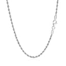 14k White Gold Solid Diamond Cut Rope Chain (2.00 mm) | - Forever in Harmony