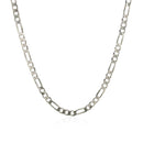 14k White Gold Solid Figaro Chain (3.00 mm) - Forever in Harmony