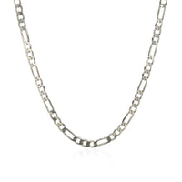 14k White Gold Solid Figaro Chain (3.00 mm) - Forever in Harmony