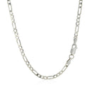 14k White Gold Solid Figaro Chain (3.00 mm) - Forever in Harmony