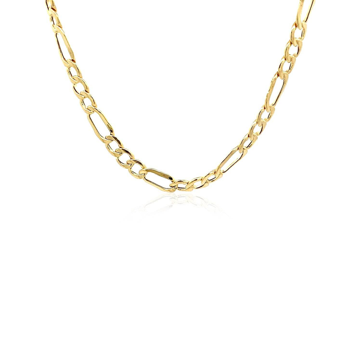 14k Yellow Gold Lite Figaro Chain (4.70 mm) - Forever in Harmony