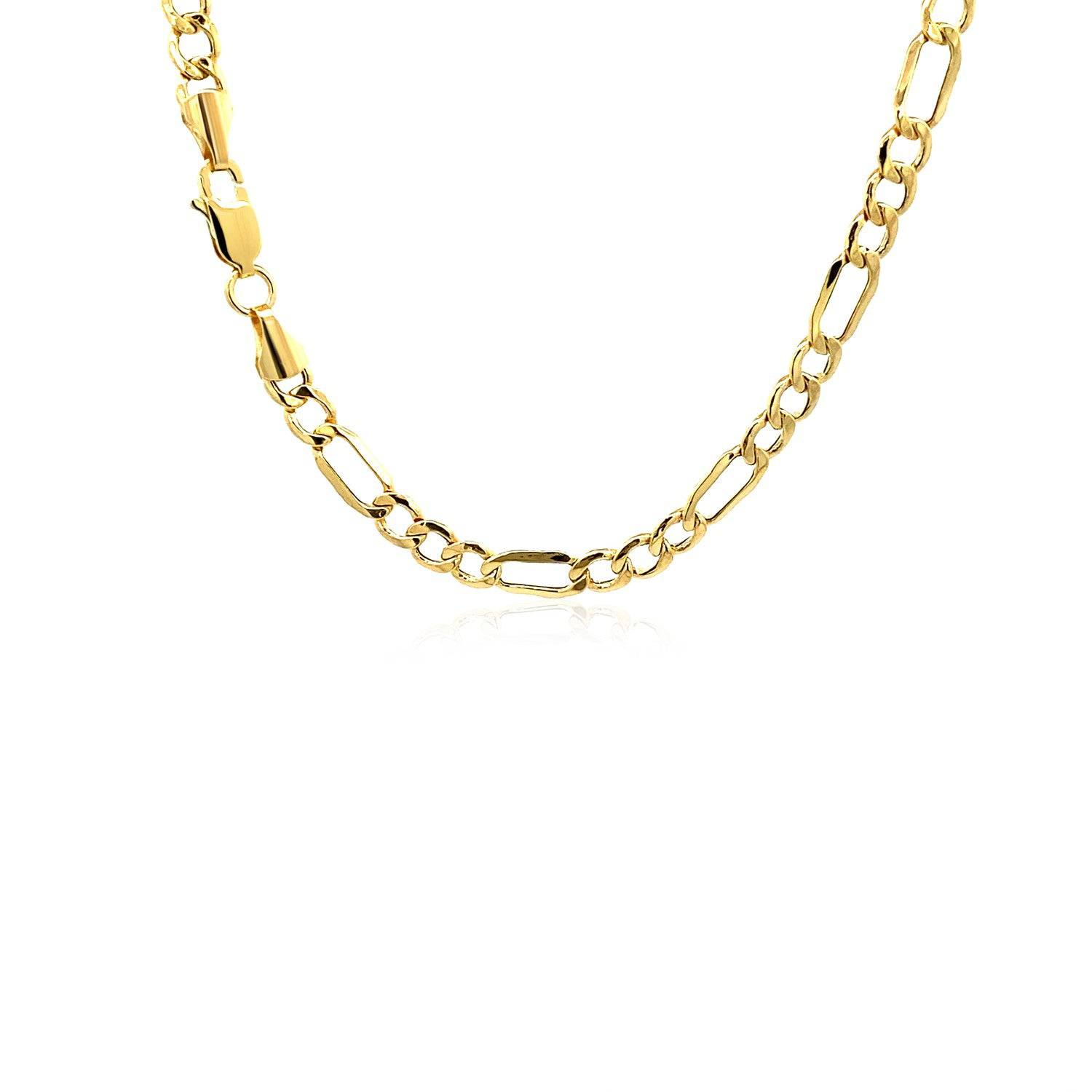 14k Yellow Gold Lite Figaro Chain (4.70 mm) - Forever in Harmony