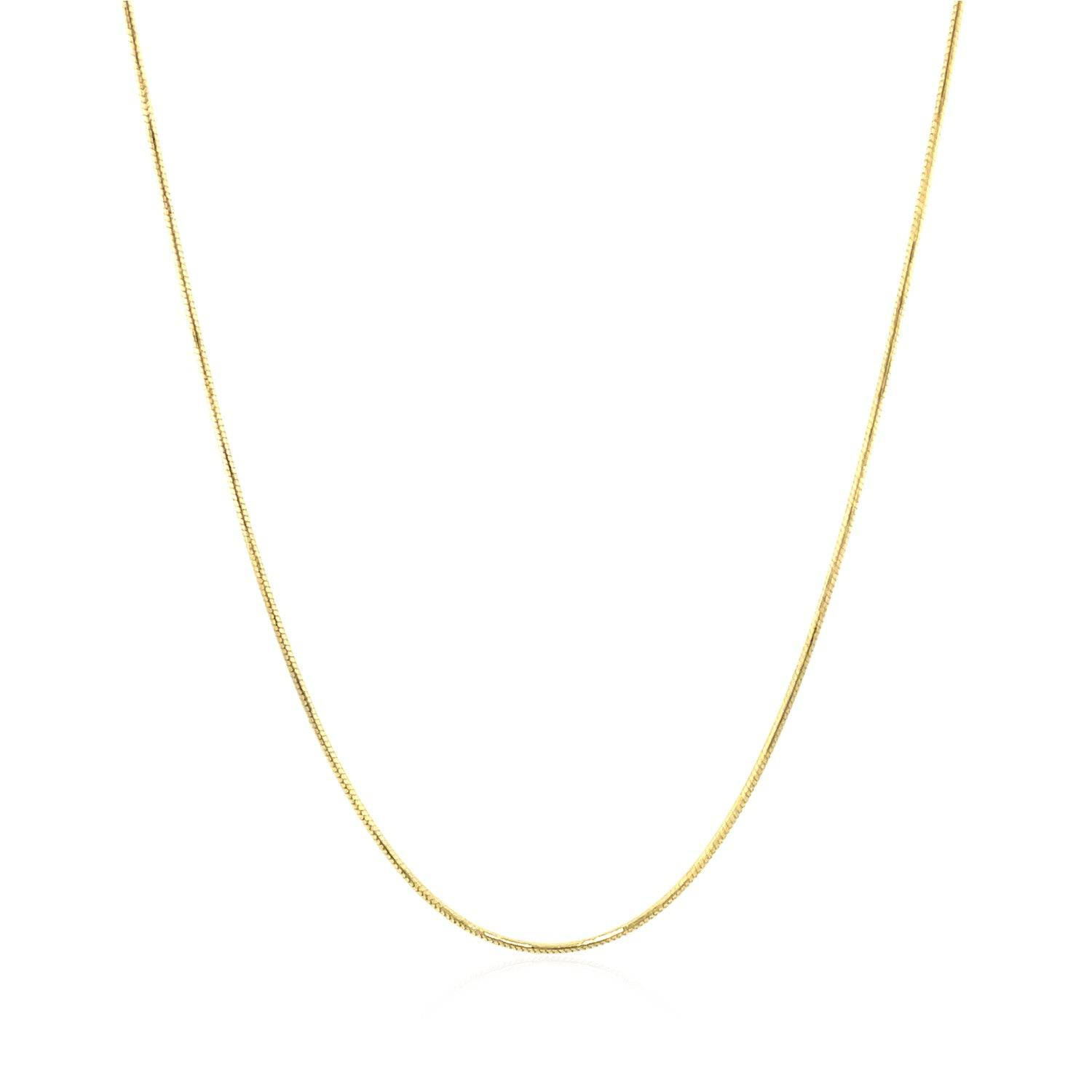 14k Yellow Gold Round Snake Chain (0.70 mm) - Forever in Harmony