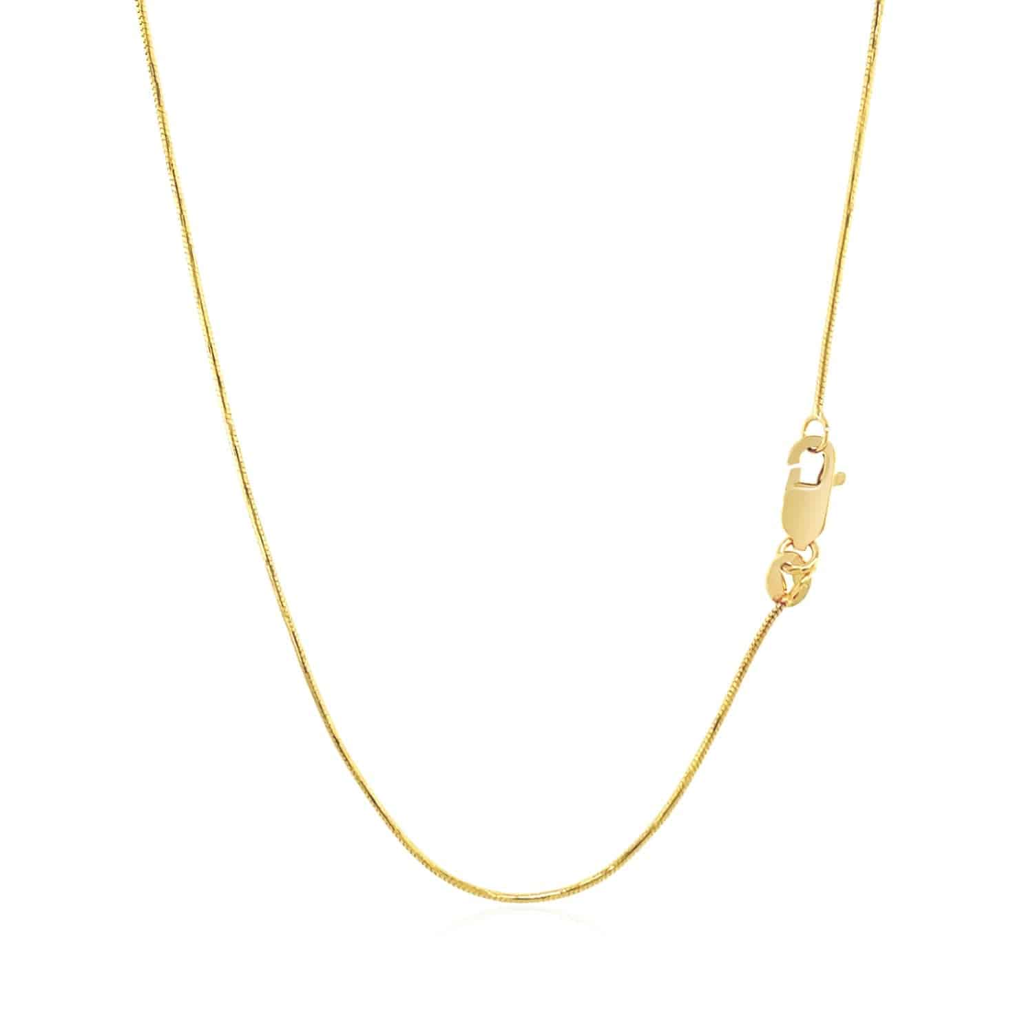 14k Yellow Gold Round Snake Chain (0.70 mm) - Forever in Harmony