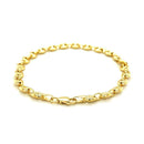 14k Yellow Gold Puffed Mariner Link Bracelet (4.70 mm) | - Forever in Harmony