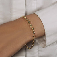 14k Yellow Gold Puffed Mariner Link Bracelet (4.70 mm) | 6'' - Forever in Harmony