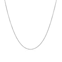 14k White Gold Cable Link Chain (0.50 mm) | - Forever in Harmony