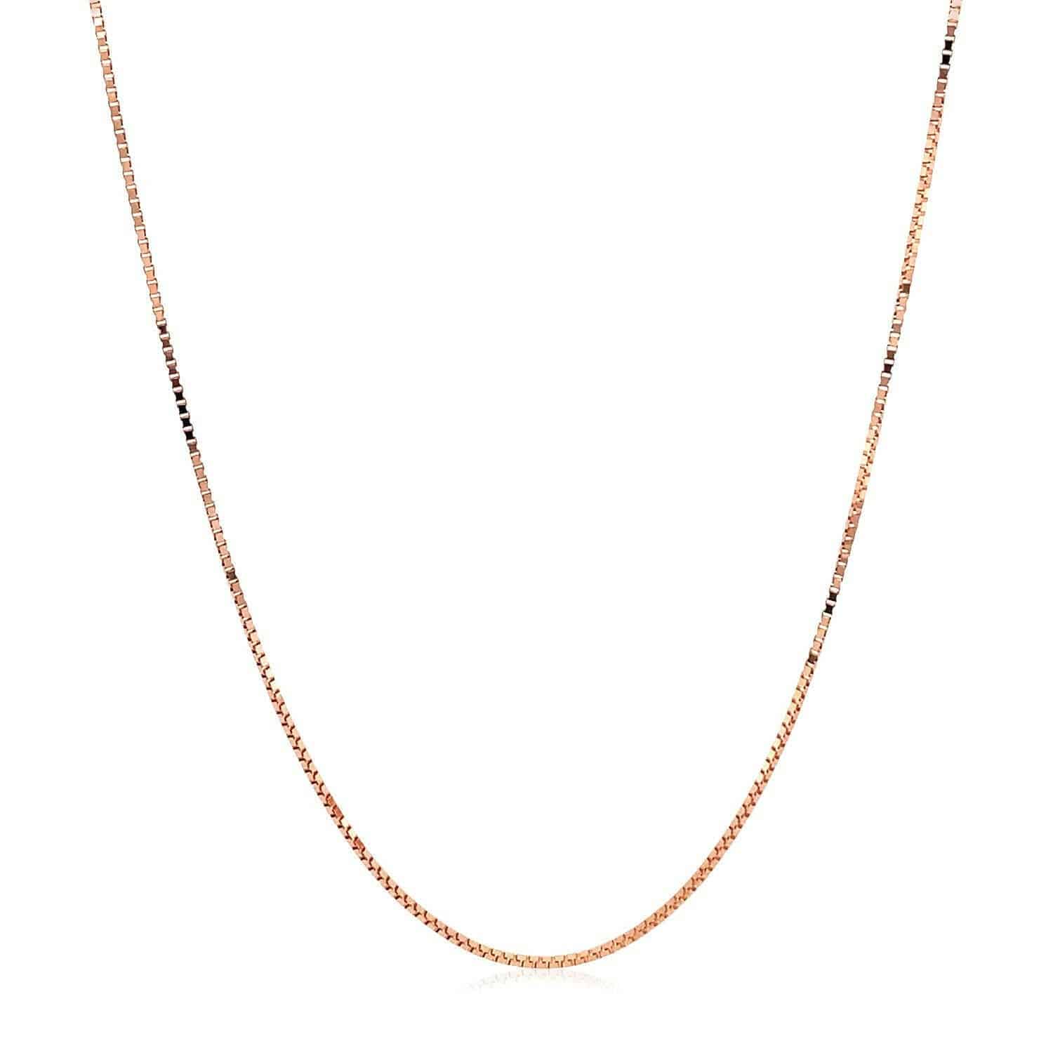 14k Rose Gold Adjustable Box Chain (0.70 mm) |