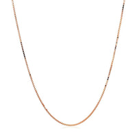 14k Rose Gold Adjustable Box Chain (0.70 mm) | - Forever in Harmony