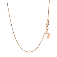 14k Rose Gold Adjustable Box Chain (0.70 mm) | 22'' - Forever in Harmony