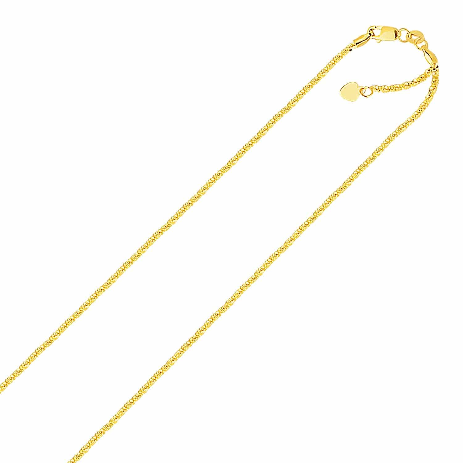 10k Yellow Gold Adjustable Sparkle Chain (1.20 mm) - Forever in Harmony