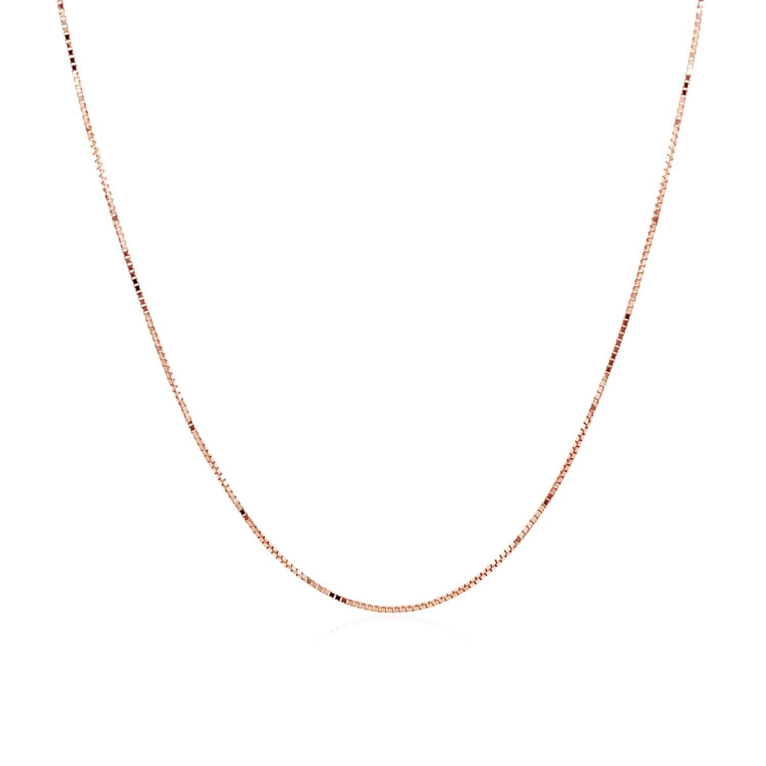 14k Rose Gold Classic Box Chain 0.60 mm - Forever in Harmony