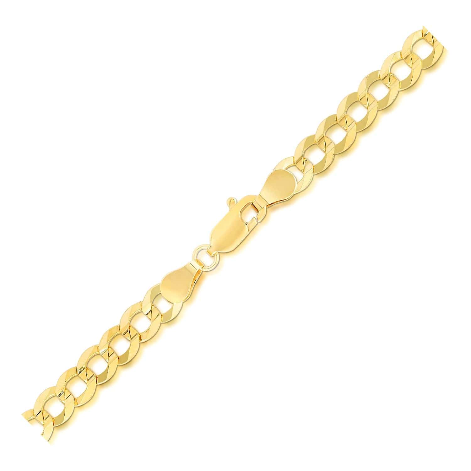 14k Yellow Gold Solid Curb Bracelet (5.70 mm) | 8.5''