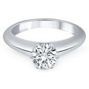 14k White Gold Solitaire Cathedral Engagement Ring - Forever in Harmony