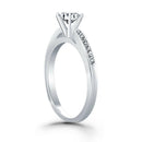 14k White Gold Diamond Channel Cathedral Engagement Ring - Forever in Harmony