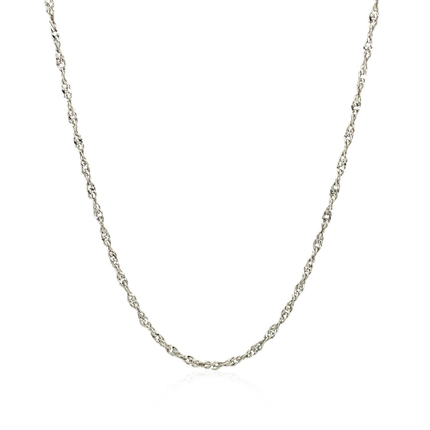 Sterling Silver 1.6mm Singapore Style Chain (1.50 mm) - Forever in Harmony