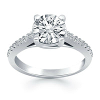 14k White Gold Trellis Diamond Engagement Ring - Forever in Harmony