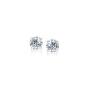 Sterling Silver Faceted White Cubic Zirconia Stud Earrings(3mm) - Forever in Harmony