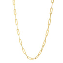 14k Yellow Gold Long Domed Paperclip Chain Necklace (4.80 mm) - Forever in Harmony