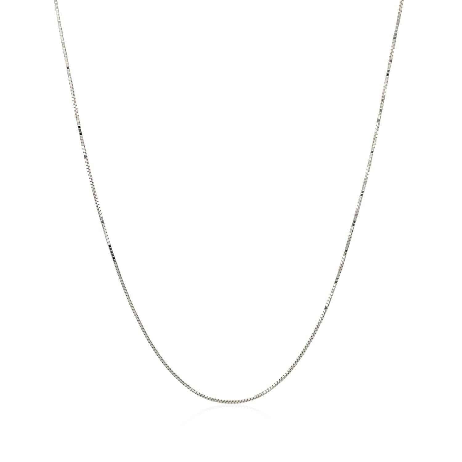 14k White Gold Classic Box Chain (0.45 mm) - Forever in Harmony