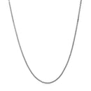 14k White Gold Adjustable Box Chain (1.10 mm) | - Forever in Harmony