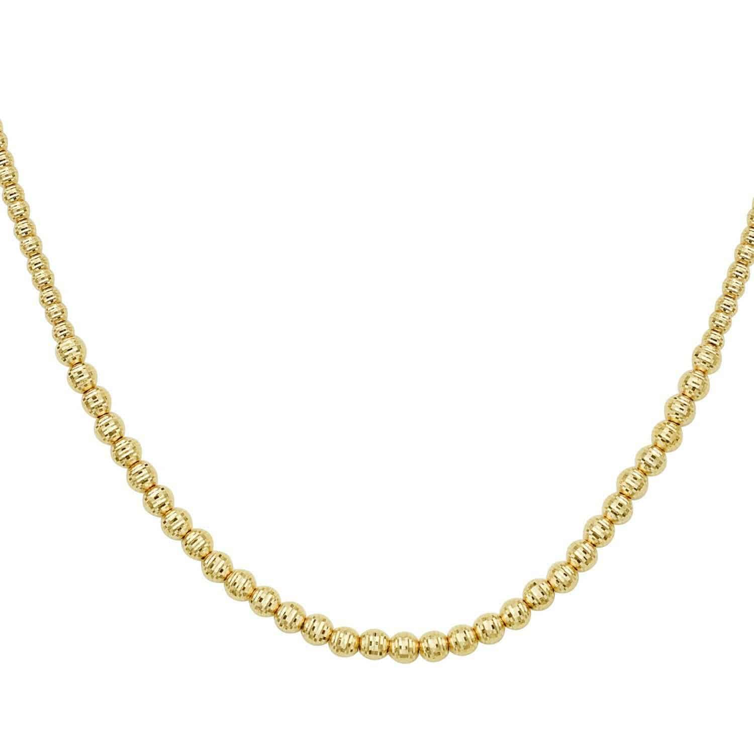 Graduated Bead Necklace in 14K Yellow Gold |