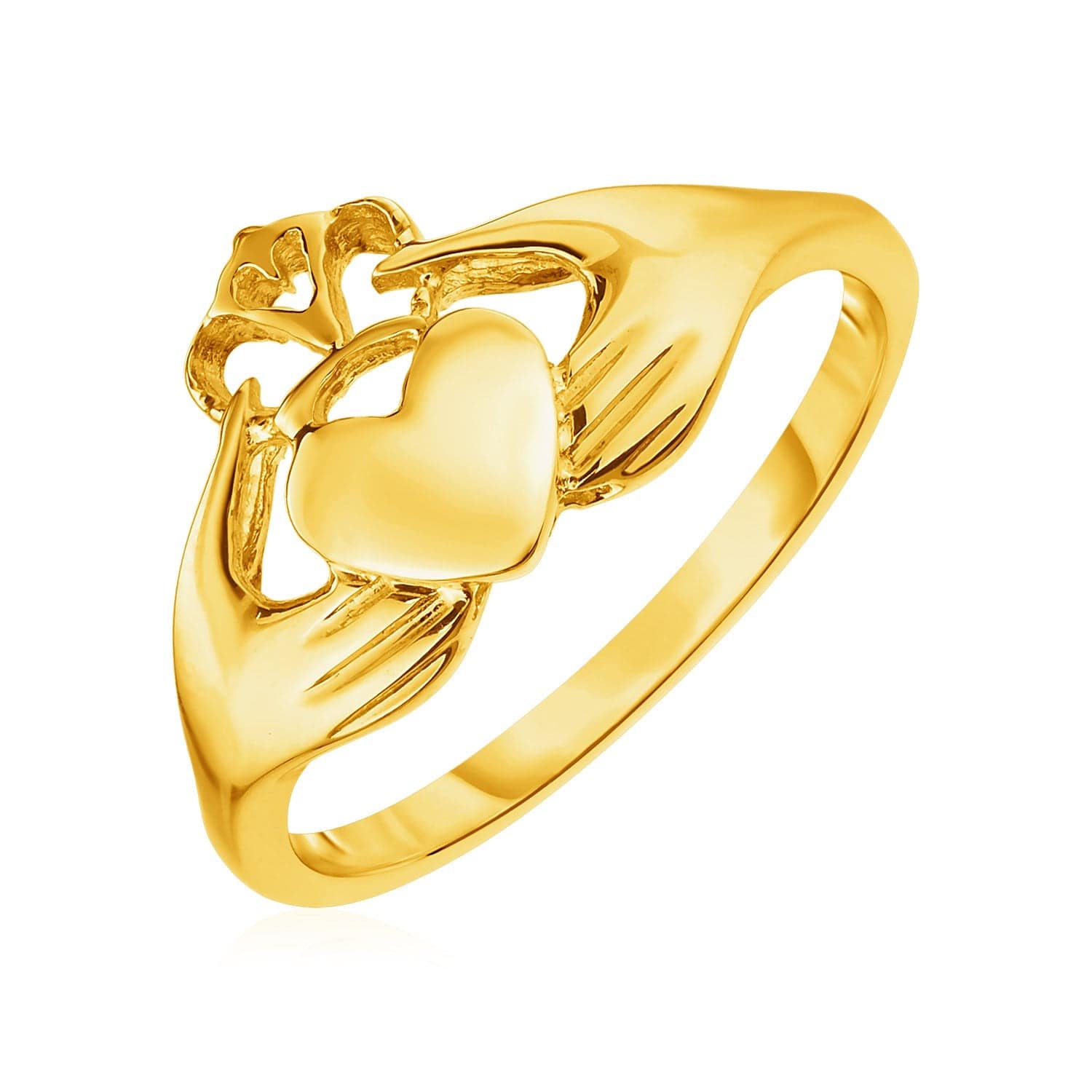 14k Yellow Gold Claddagh Ring(1.60 mm) | 7