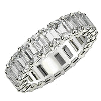 Emerald Cut Lab Grown Diamond Eternity Ring in 14k White Gold (5 cttw FG/VS2) - Forever in Harmony