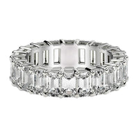 Emerald Cut Lab Grown Diamond Eternity Ring in 14k White Gold (5 cttw FG/VS2) - Forever in Harmony