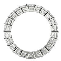 Emerald Cut Lab Grown Diamond Eternity Ring in 14k White Gold (5 cttw FG/VS2) - Forever in Harmony