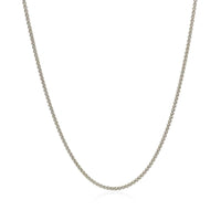 18k White Gold Round Wheat Chain (1.20 mm) | 16'' - Forever in Harmony