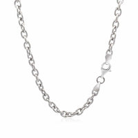 Sterling Silver Rhodium Plated Chain Bracelet with a Flat Heart Motif Station - Forever in Harmony