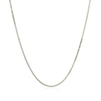 10k White Gold Classic Box Chain (0.78 mm) - Forever in Harmony