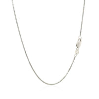 10k White Gold Classic Box Chain (0.78 mm) - Forever in Harmony