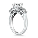 14k White Gold Five Stone Diamond Trellis Engagement Ring - Forever in Harmony