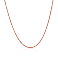 14k Rose Gold Diamond Cut Round Wheat Chain (1.20 mm) - Forever in Harmony