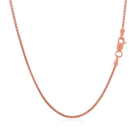 14k Rose Gold Diamond Cut Round Wheat Chain (1.20 mm) - Forever in Harmony