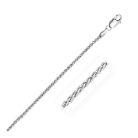 14k White Gold Round Wheat Chain (2.1 mm) | - Forever in Harmony