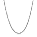 14k White Gold Round Wheat Chain (2.1 mm) | - Forever in Harmony