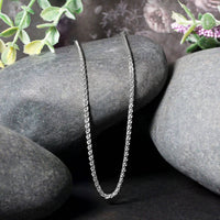 14k White Gold Round Wheat Chain (2.1 mm) | 16'' - Forever in Harmony