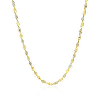 14k Two-Tone Gold Singapore Chain (2.50 mm) - Forever in Harmony