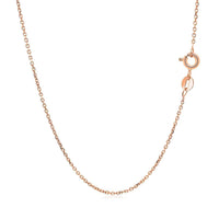 14k Rose Gold Diamond Cut Cable Link Chain (1.10 mm) - Forever in Harmony