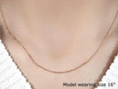 14k Rose Gold Diamond Cut Cable Link Chain (1.10 mm) - Forever in Harmony